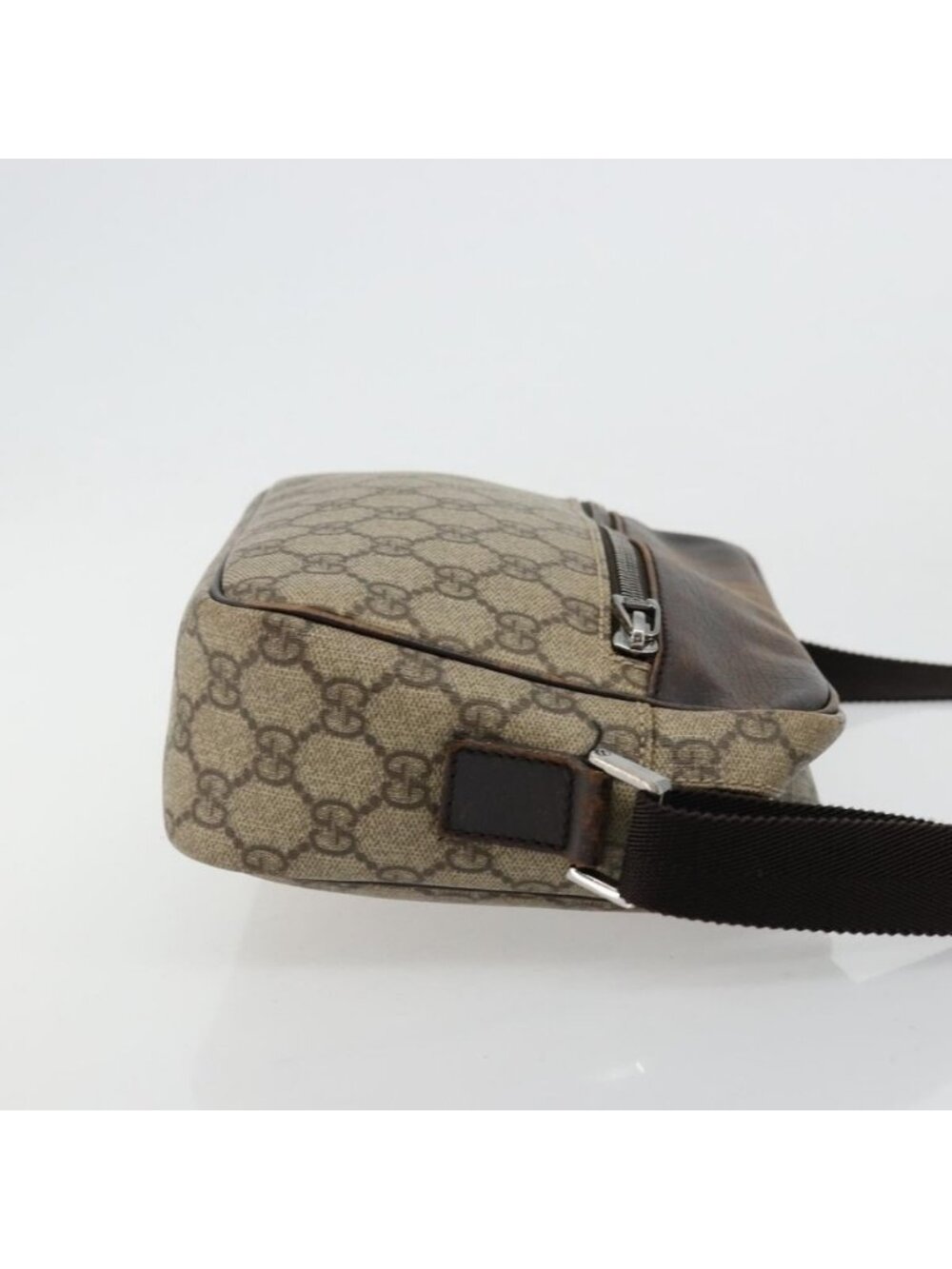 Authentic GUCCI GG Supreme Shoulder Bag PVC Beige Silver 114291 - Picture 11 of 16